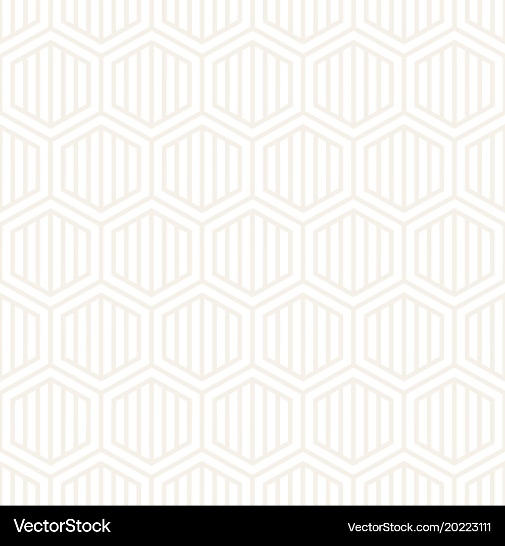Subtle Hexagon Stripe Pattern Vector Image