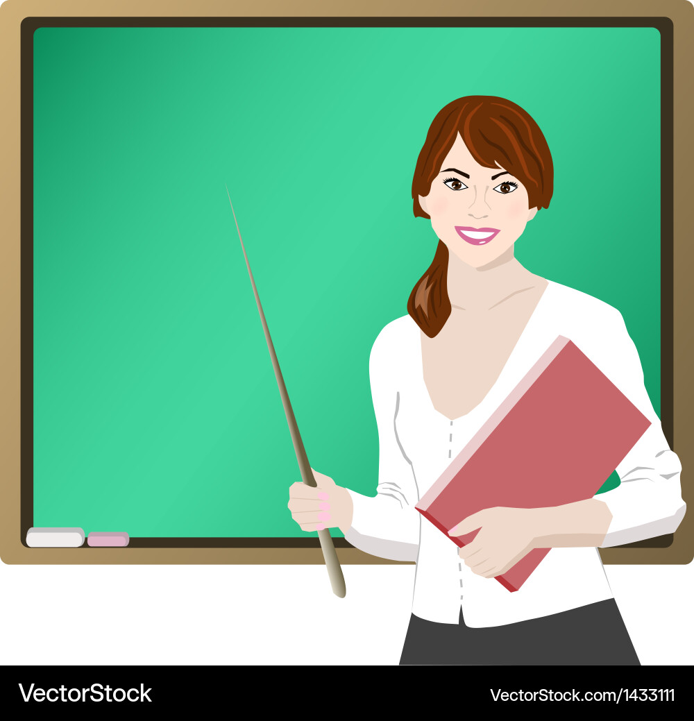 Teacher with Pointer Vector Image