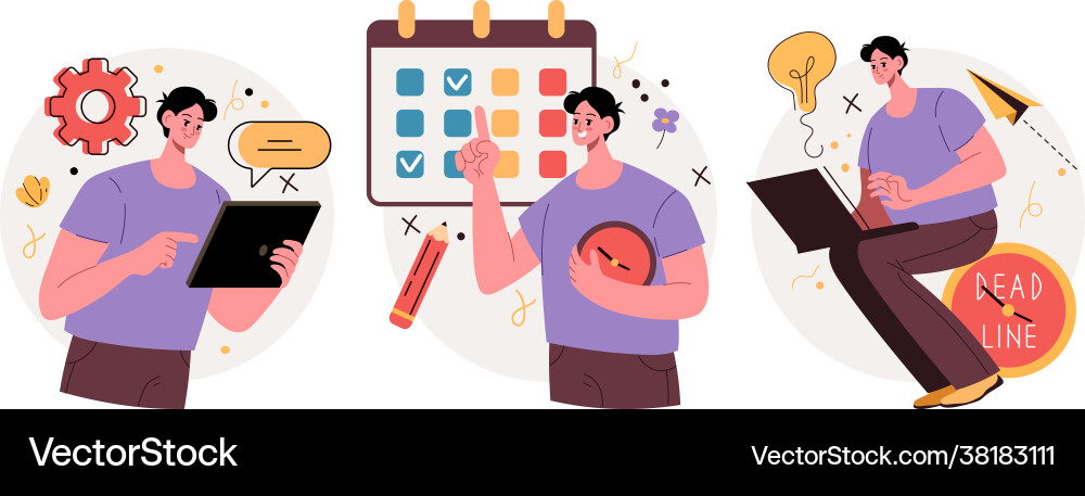 Technical service project development concept Vector Image
