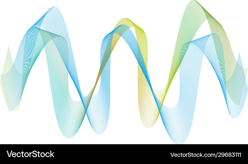 Waves line gradient design Vector Image