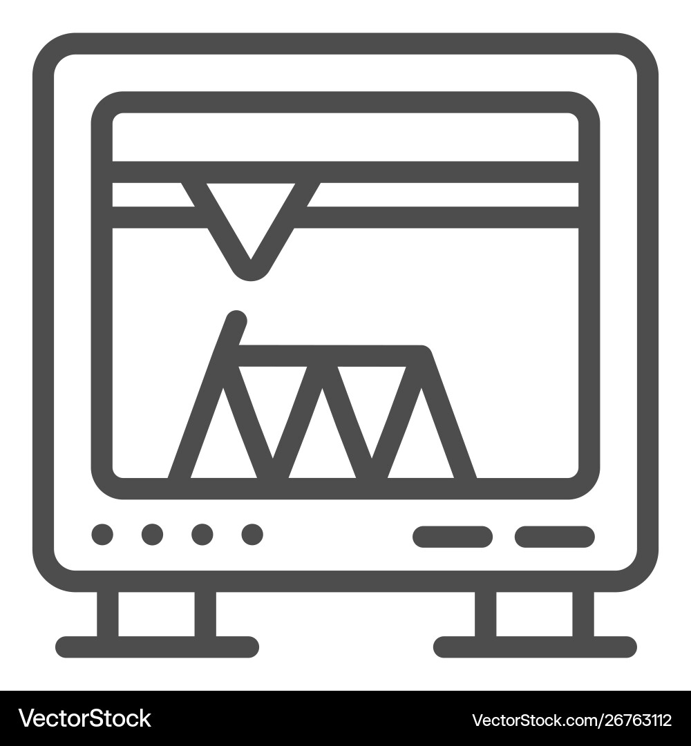 3d printing line icon print process 3d printing line icon print process vector image