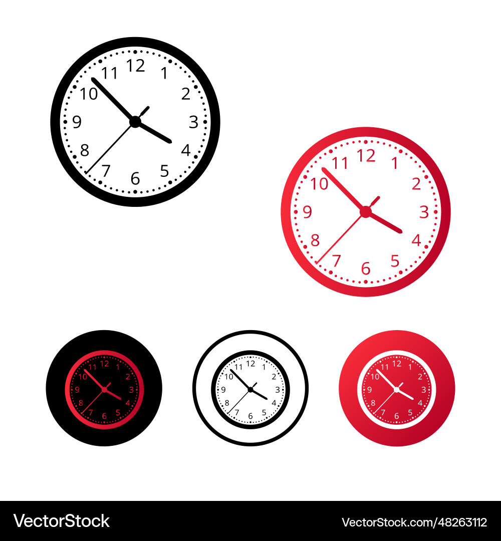 Abstract clock timing icon vector image