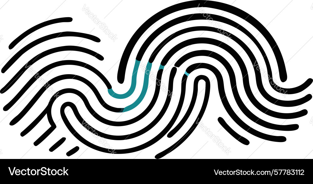 Abstract fingerprint lines dynamic biometric vector image