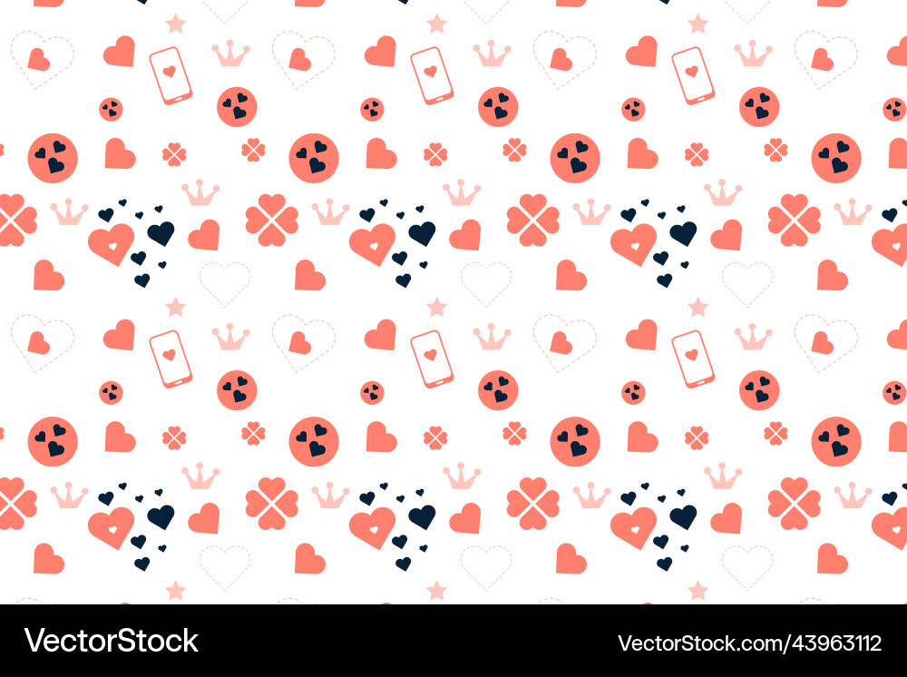 Abstract love pattern design with different Abstract love pattern design with different Vector Image