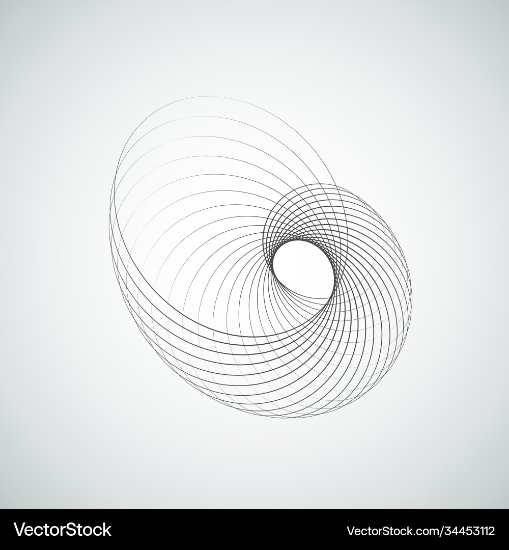 Abstract Spiral Element Vector Image