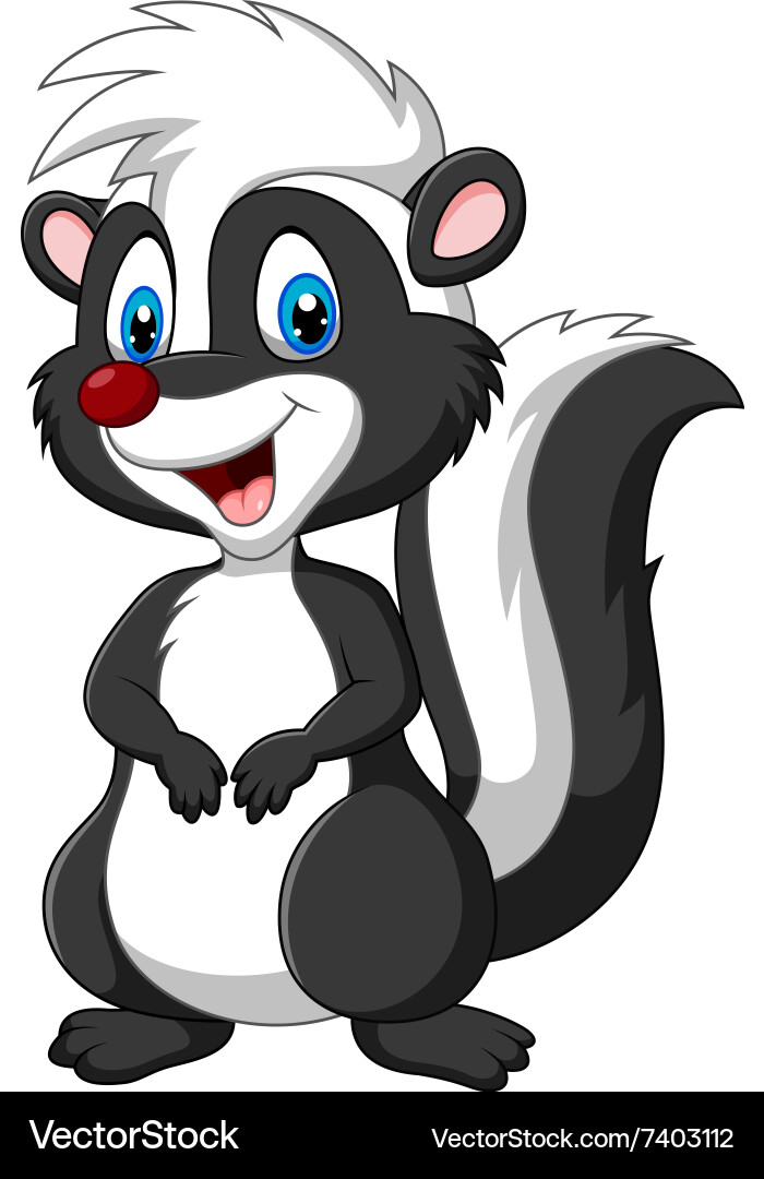 Cartoon Skunk Illustration Vector Image