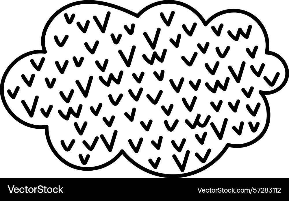 Cloud with check marks pattern vector image