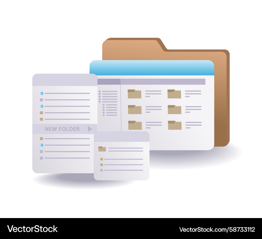 Creating a New Folder Vector Image