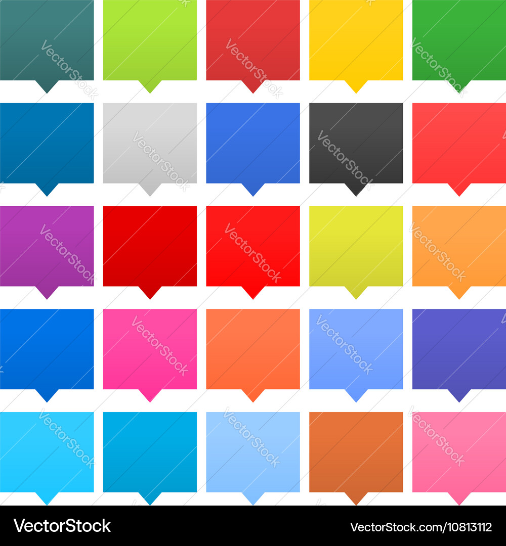 Flat speech bubble sign web icon square shape vector image
