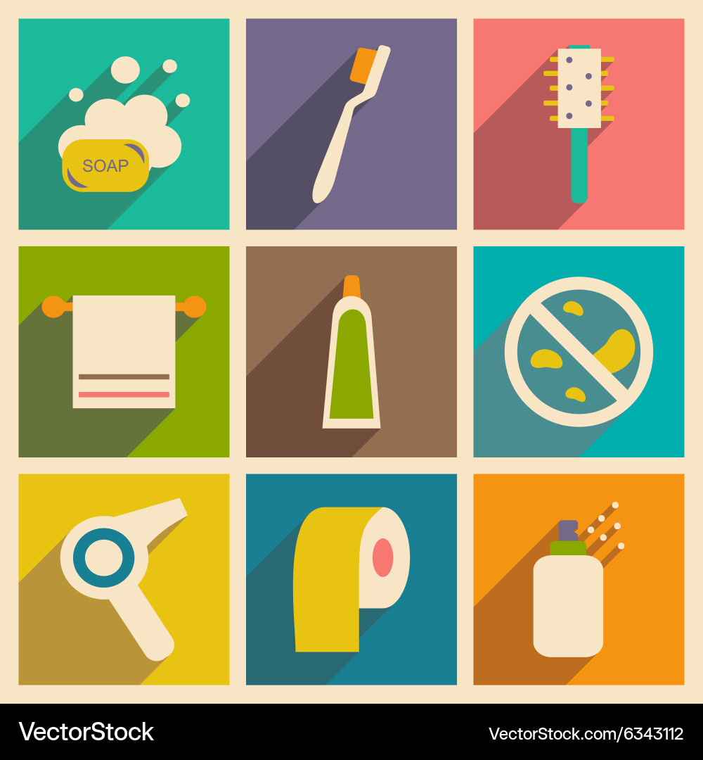 Flat with shadow concept and mobile application vector image