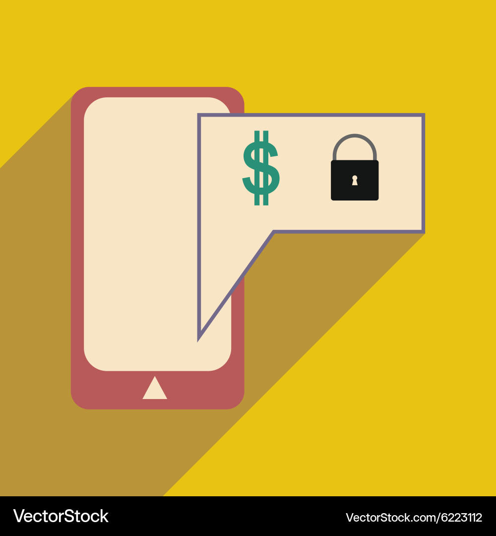 Flat with shadow icon stylish mobile application vector image
