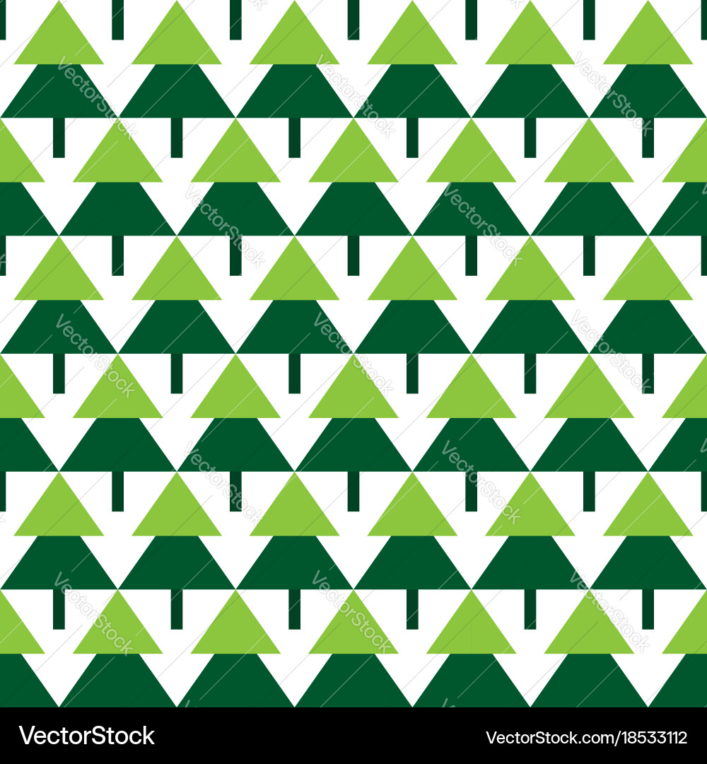 Geometric Spruce Tree Pattern vector image