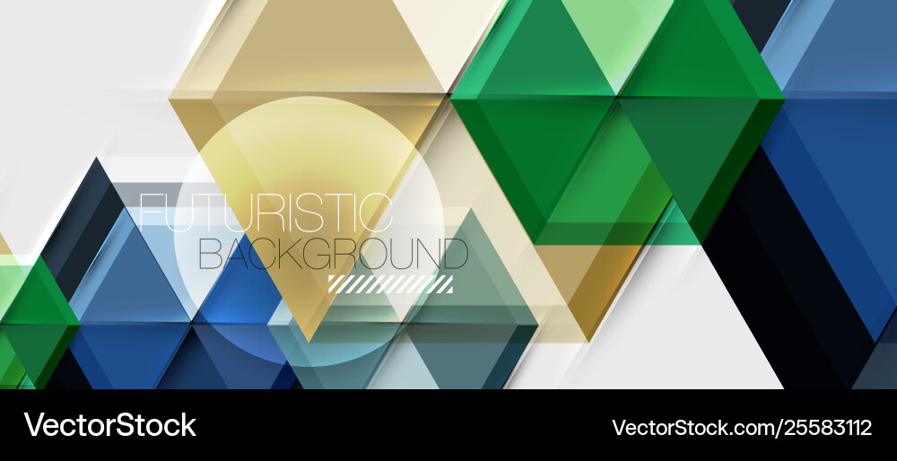 Geometric triangle and hexagon abstract background Geometric triangle and hexagon abstract background Vector Image