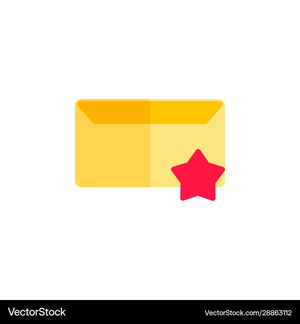Message icon design flat style mail favorite Message icon design flat style mail favorite vector image