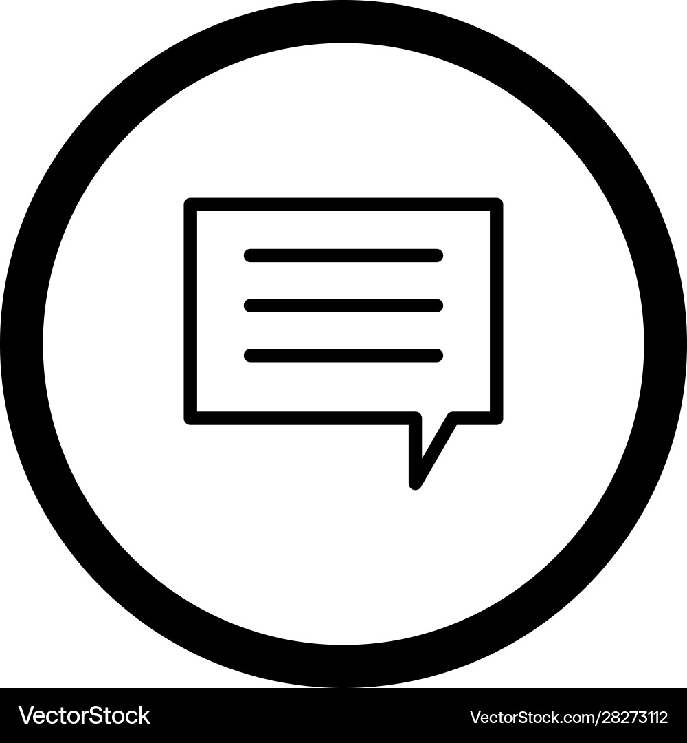Message icon with white background vector image
