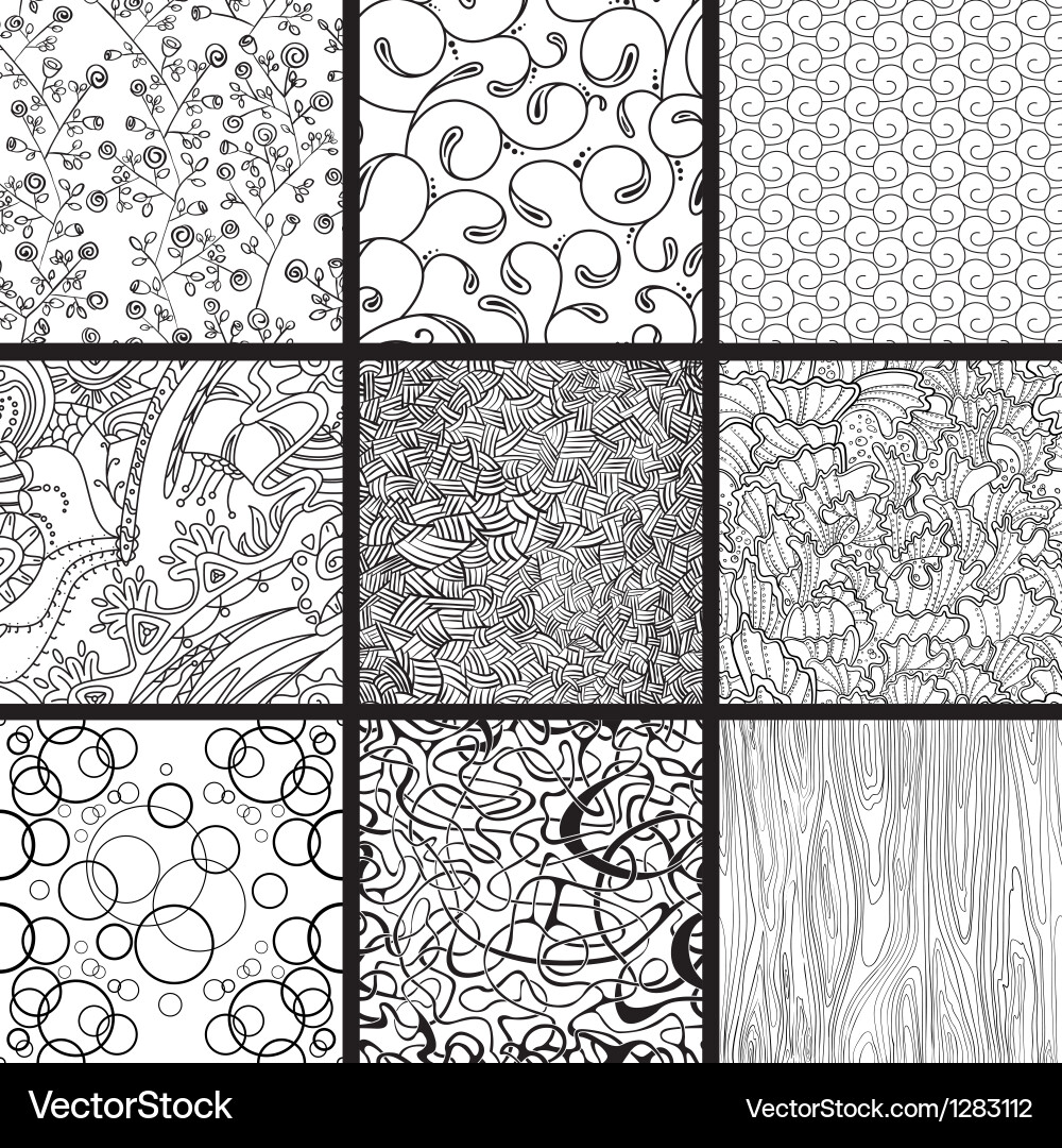Pattern set Royalty Free Vector Image - VectorStock