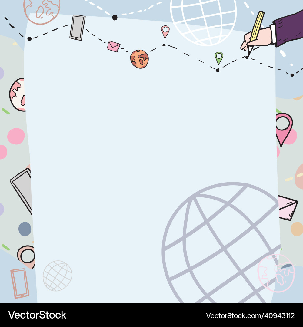 Plain whiteboard with hand drawing guide line Plain whiteboard with hand drawing guide line vector image