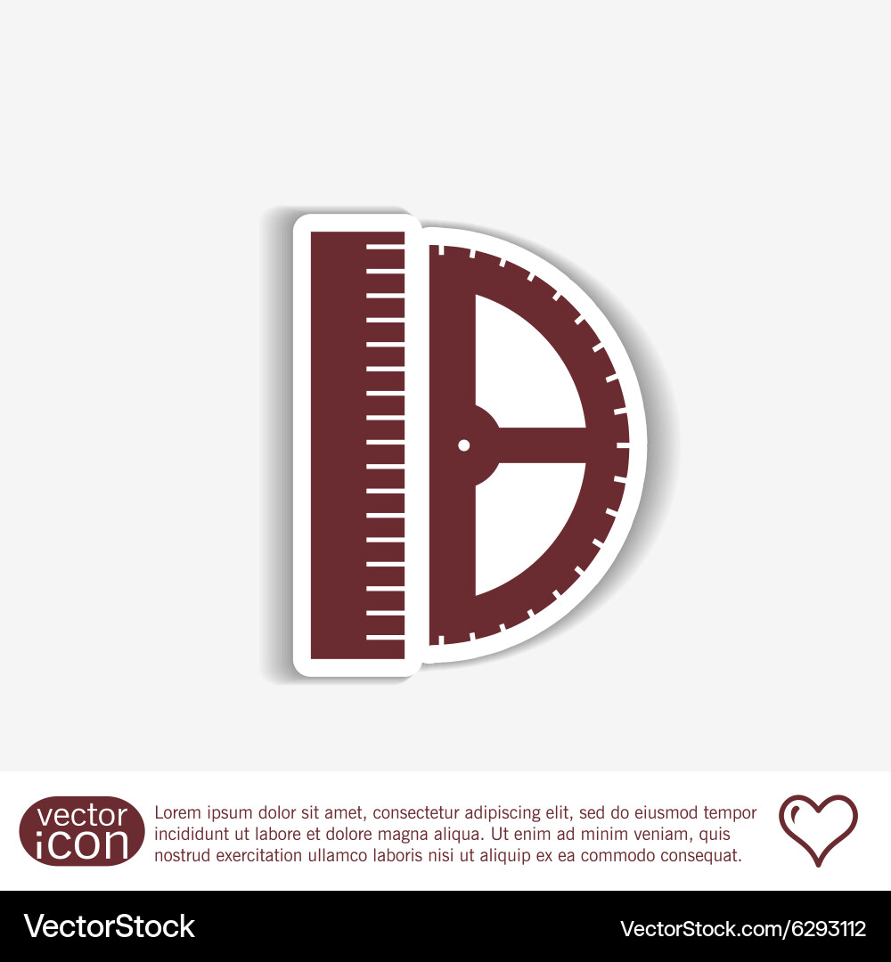 Ruler and protractor characters geometry Vector Image