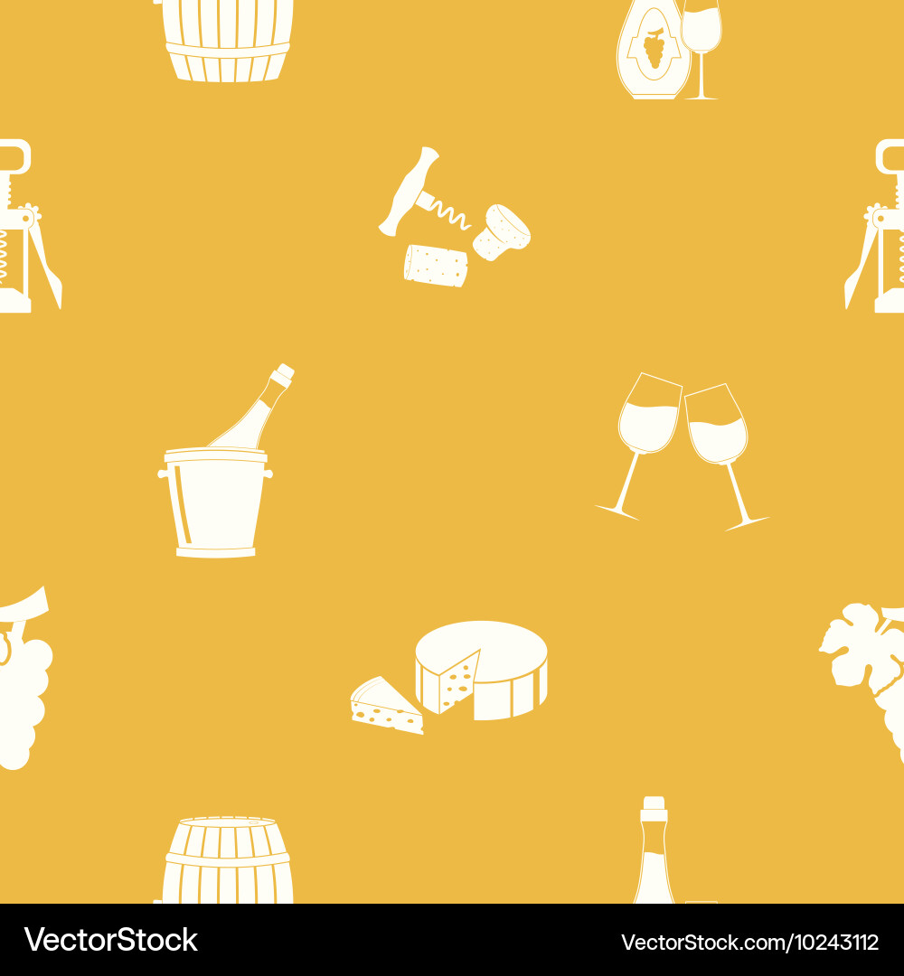 Seamless pattern with wine icons Vector Image