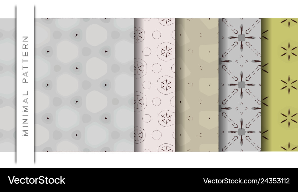 Set of the abstract wallpaper pattern background vector image