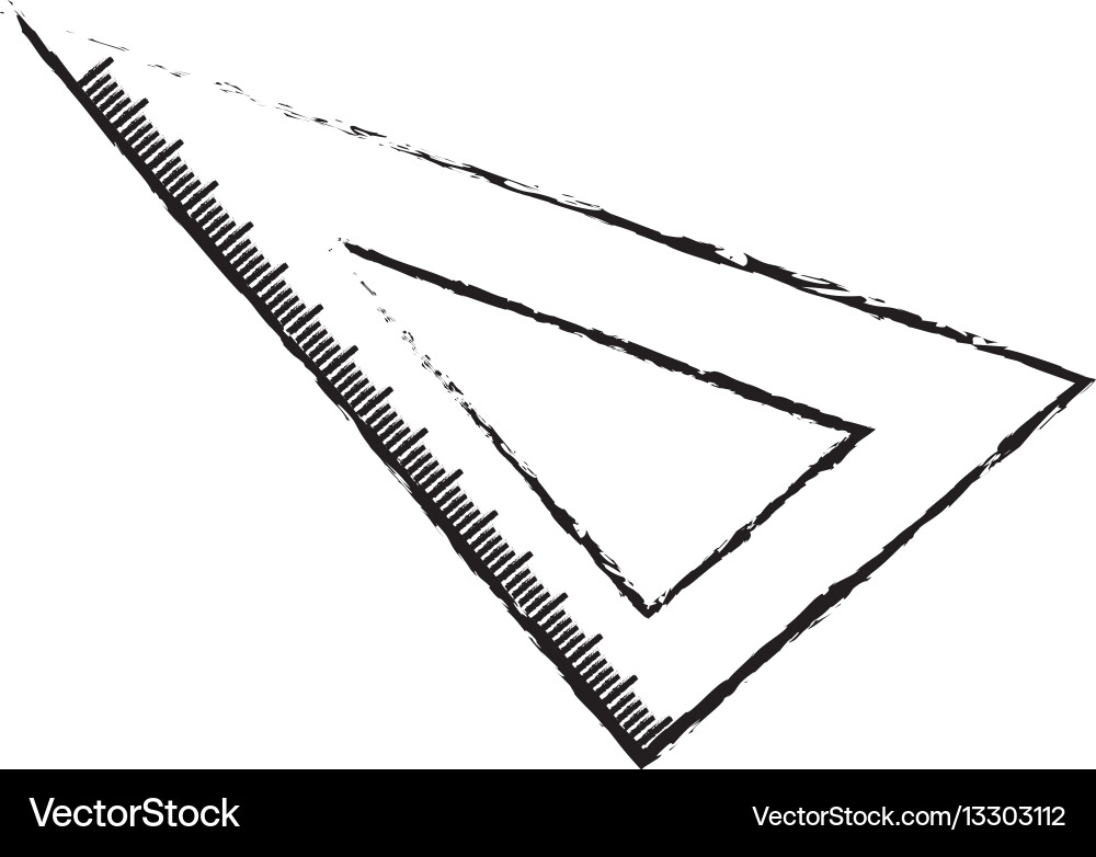 Set square ruler vector image