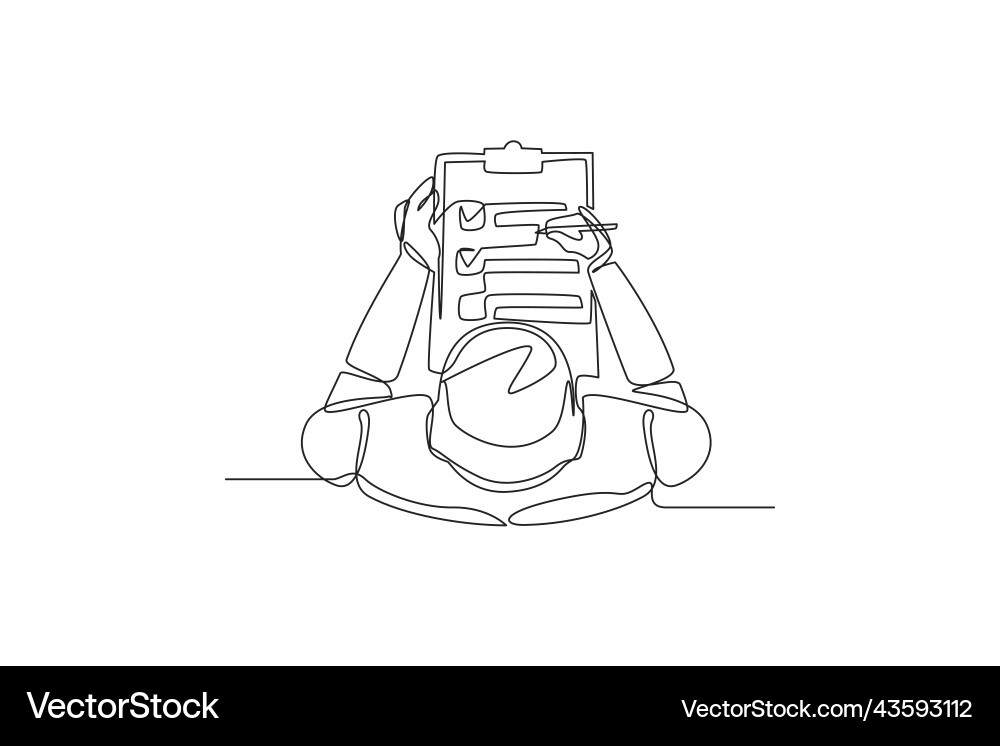 Single continuous line drawing robots check Single continuous line drawing robots check vector image