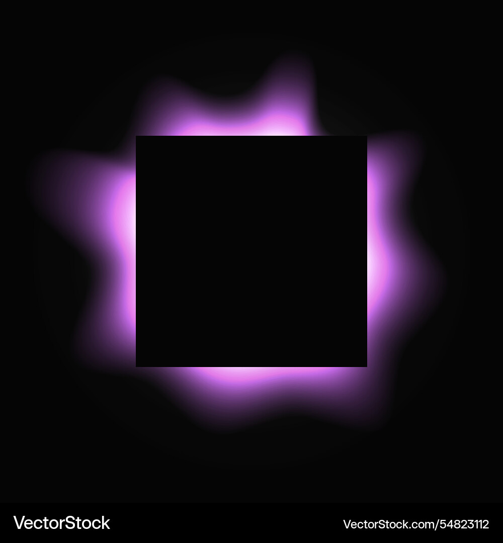 Square illuminate light frame with color gradient Square illuminate light frame with color gradient Vector Image