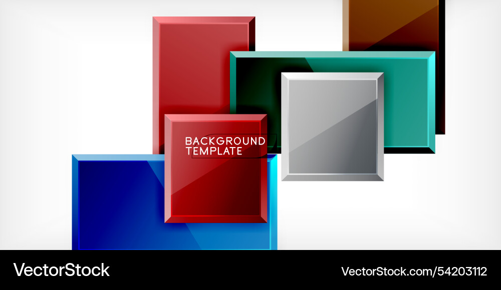 Square shape color abstract geometry Vector Image