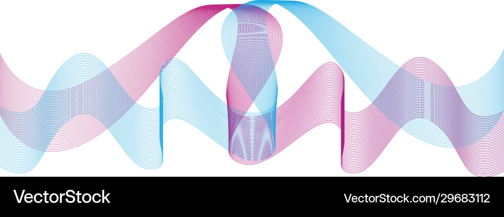 Waves line gradient design Vector Image