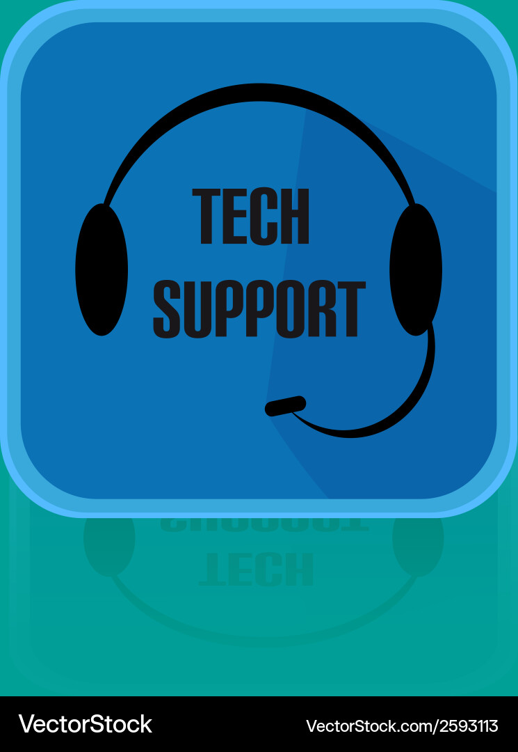 Call centrum flat design button tech support vector image