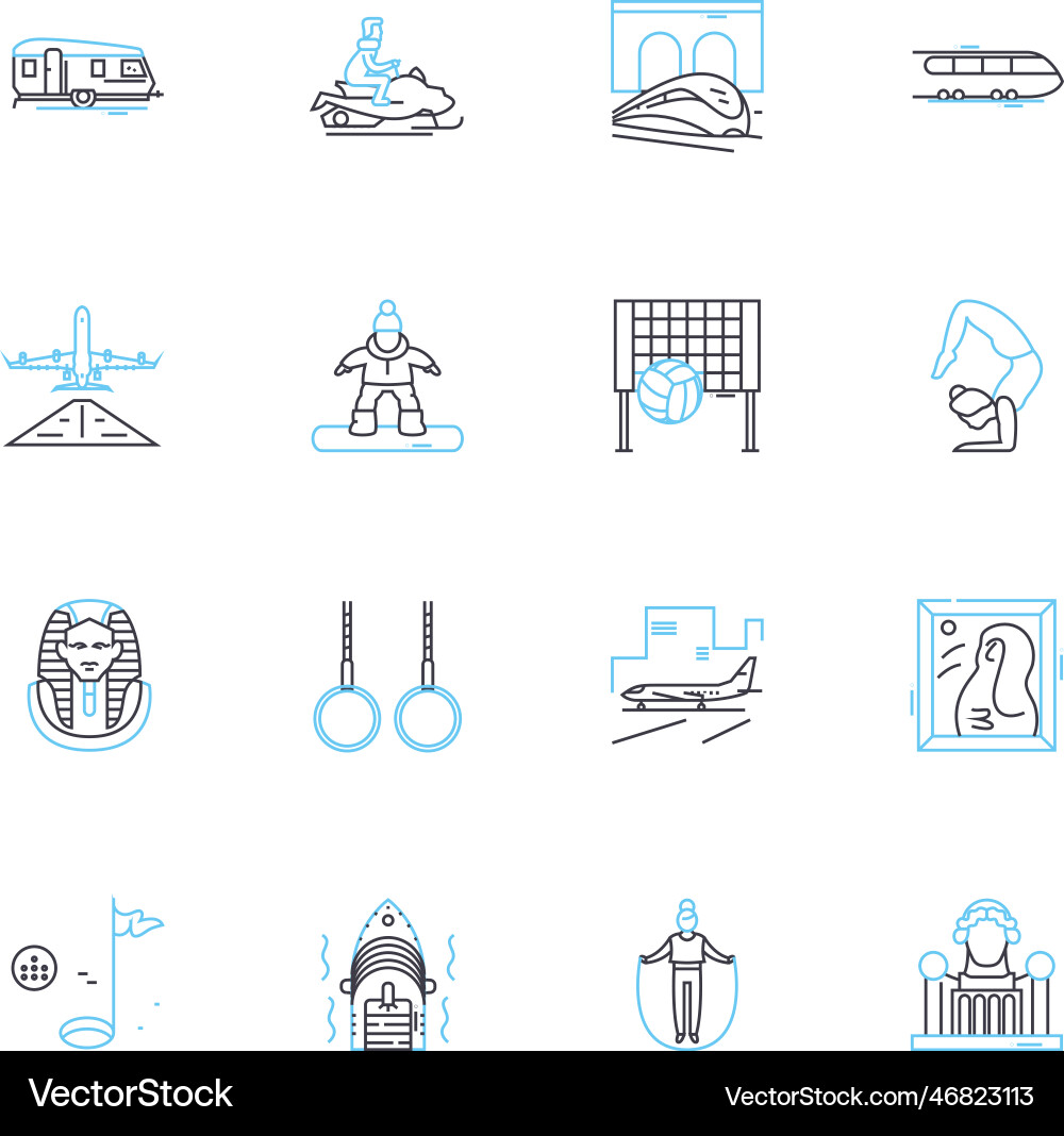 Clean routine linear icons set scrubbing Vector Image