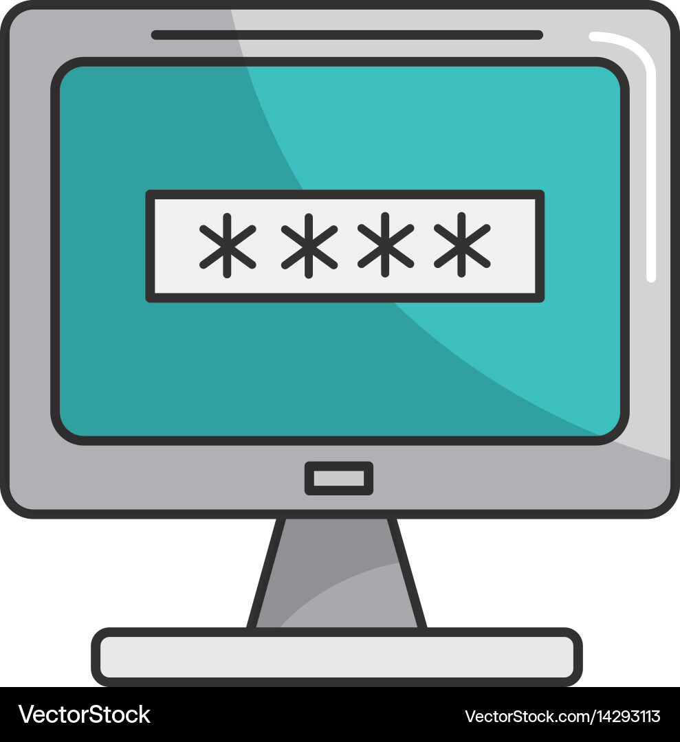 Computer Security Data Vector Image