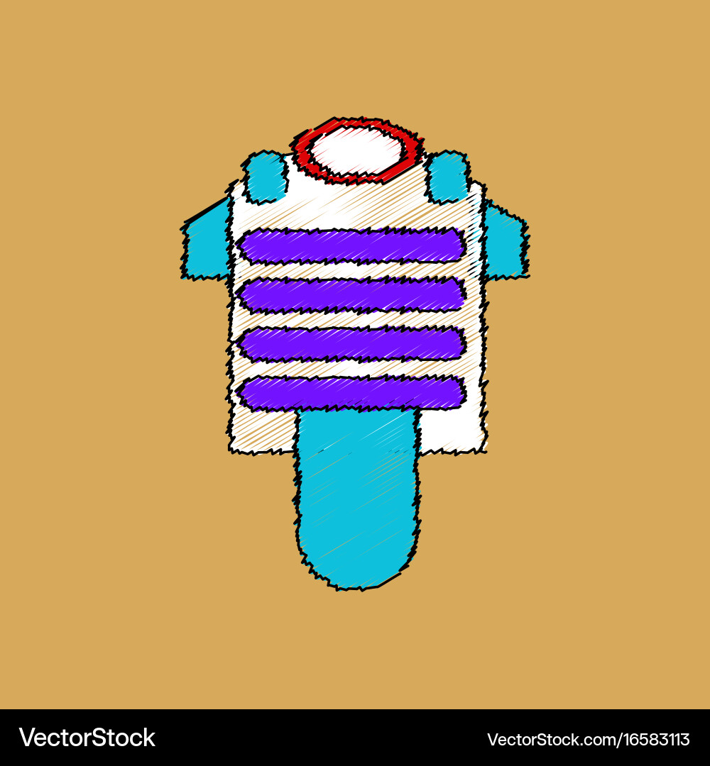 Flat shading style icon bulletproof vest Vector Image