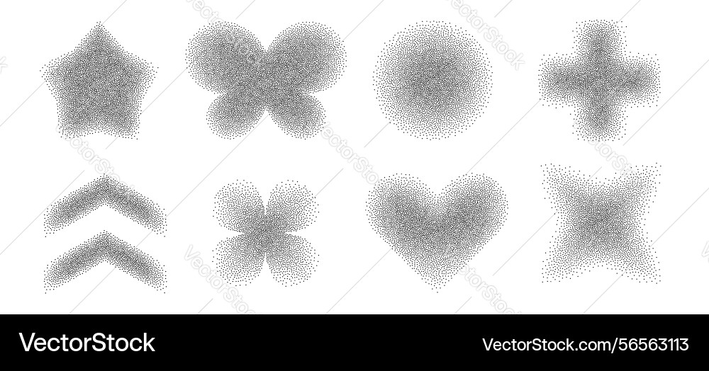 Grain noise gradient elements set Grain noise gradient elements set vector image