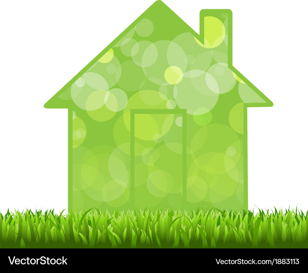Grass and house Royalty Free Vector Image - VectorStock