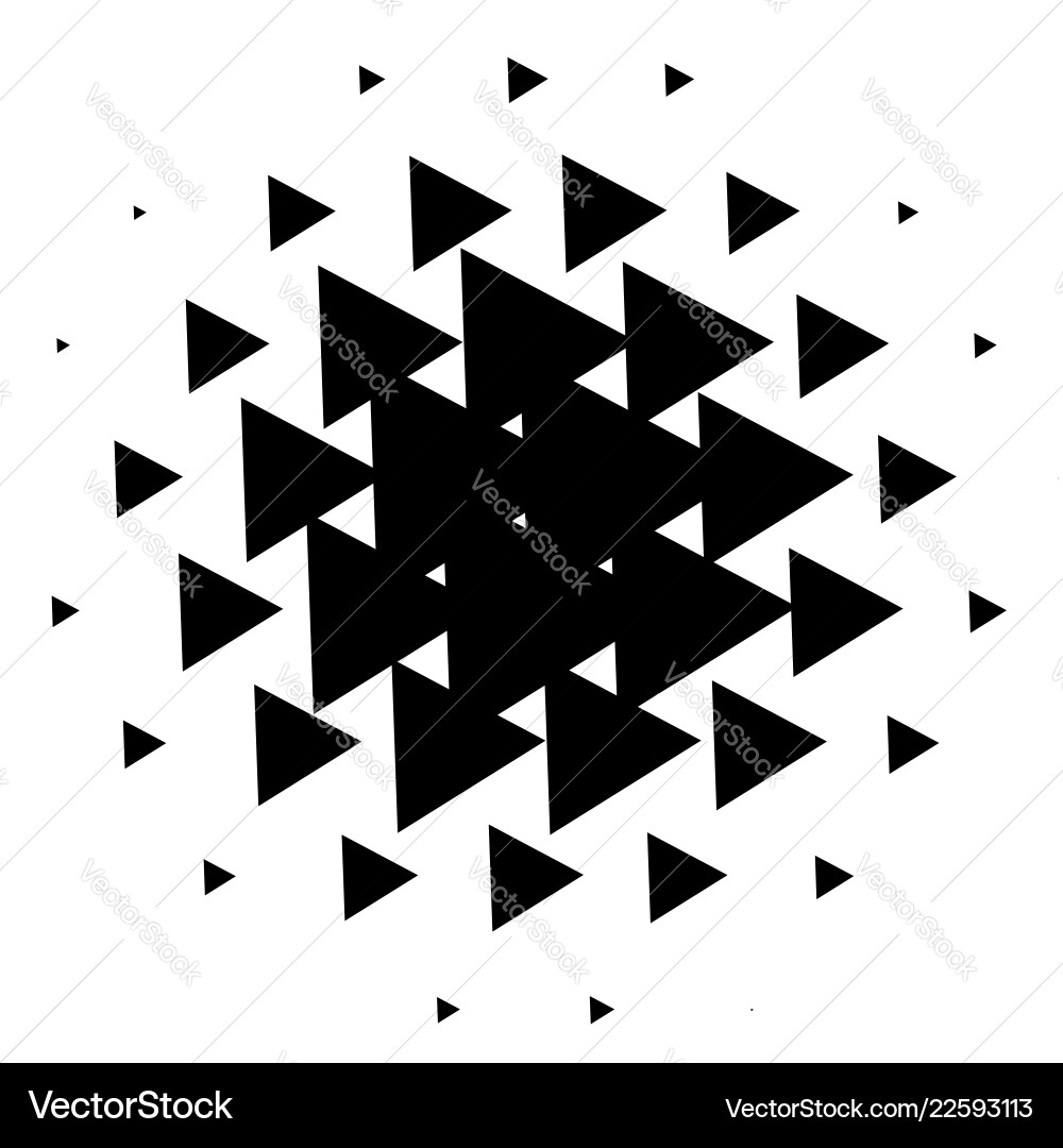 Halftone element with square or triangle instead Halftone element with square or triangle instead vector image