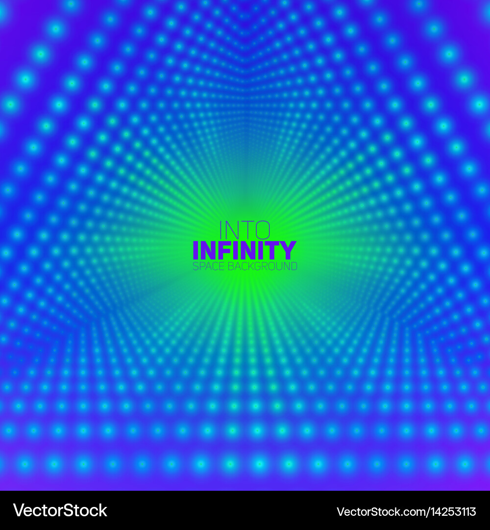 Infinite triangular tunnel vector image