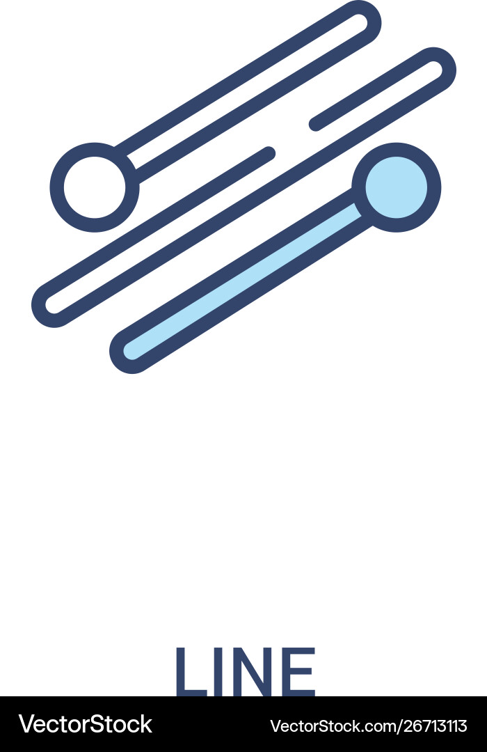 Line concept 2 colored icon simple element Line concept 2 colored icon simple element vector image