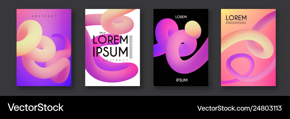 Liquid color collection fluid gradient design Liquid color collection fluid gradient design vector image