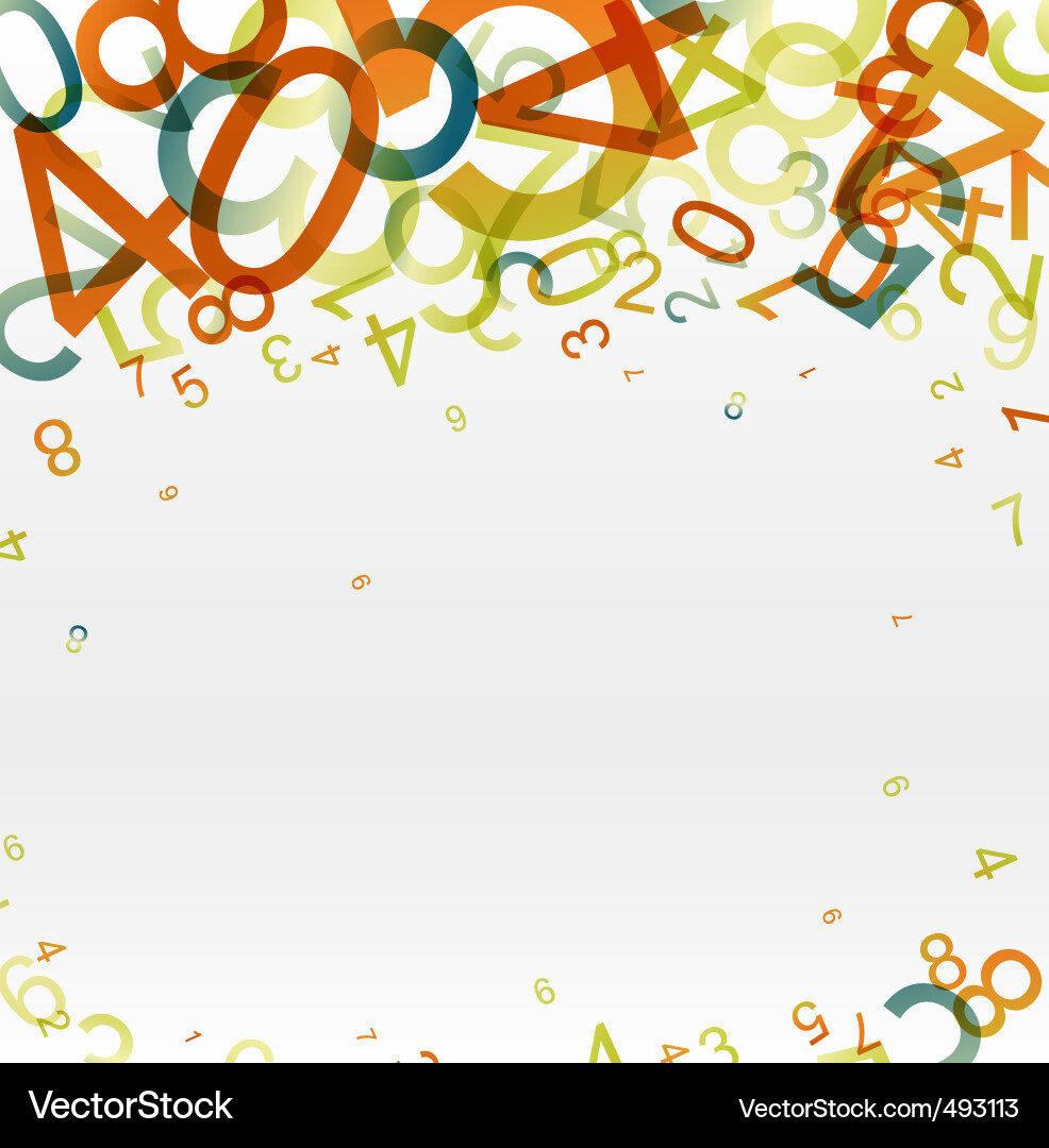 Mathematical Background with Numbers vector image