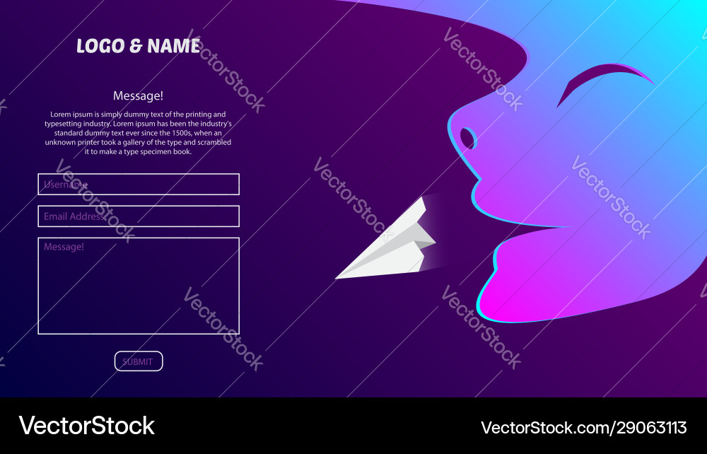 Message page design Message page design Vector Image