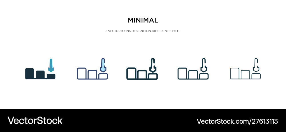 Minimal icon in different style two colored Minimal icon in different style two colored vector image