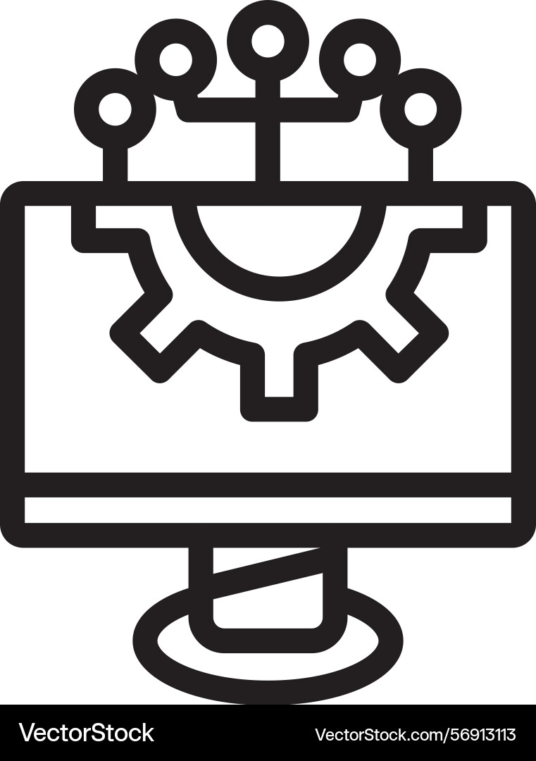 Platform linear style icon design Vector Image