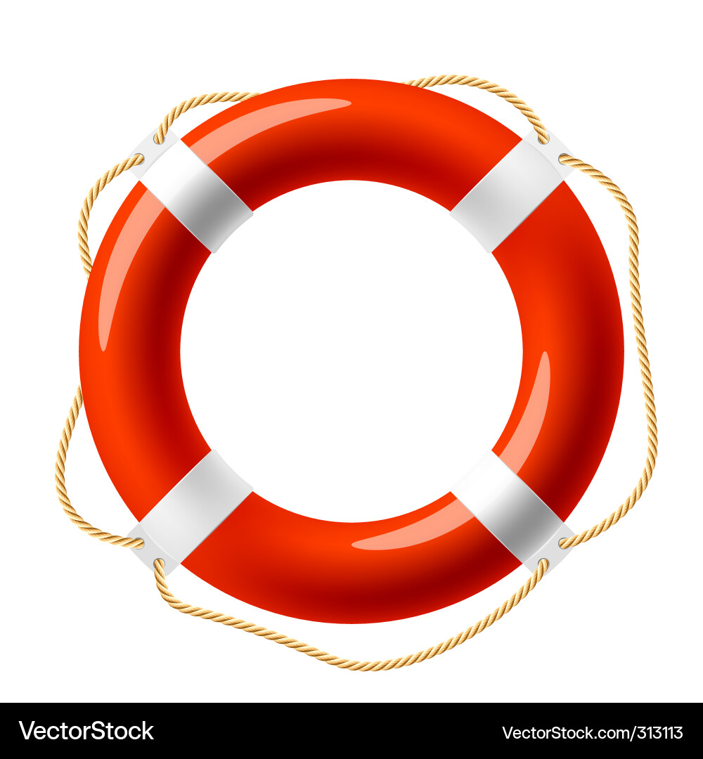 Red Life Buoy Rescue Float Royalty Free Vector Image