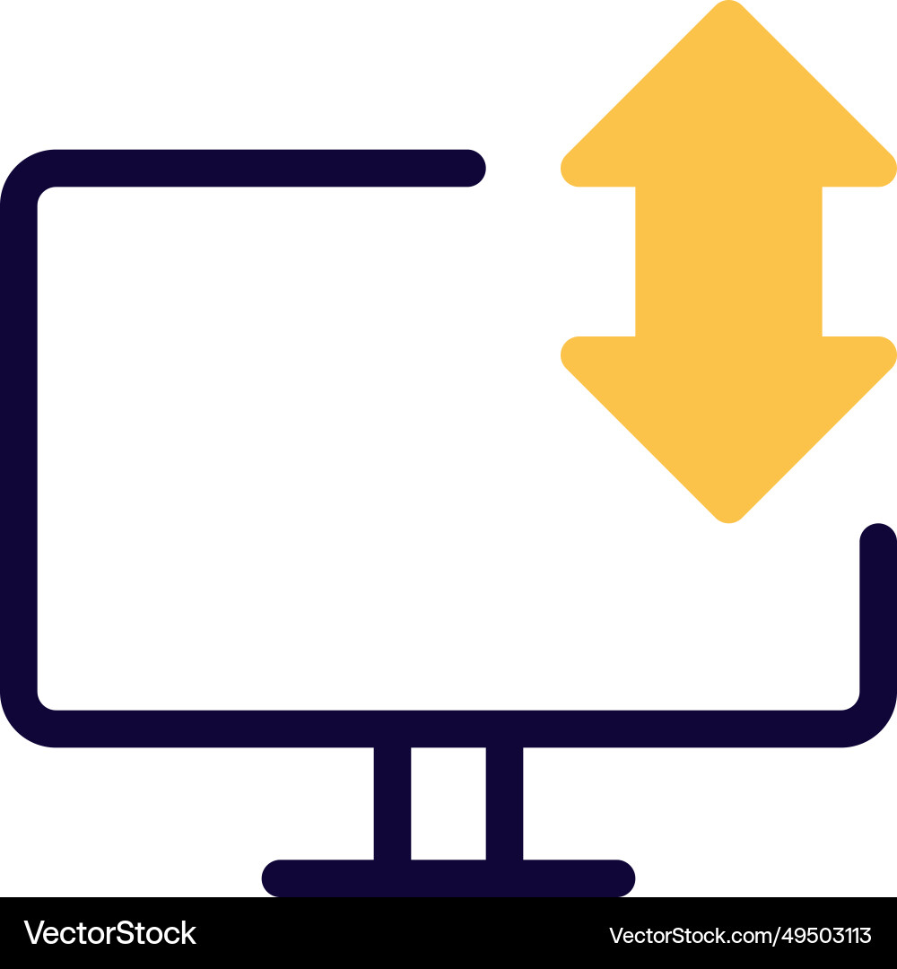 Transferring data between devices using a pc Vector Image