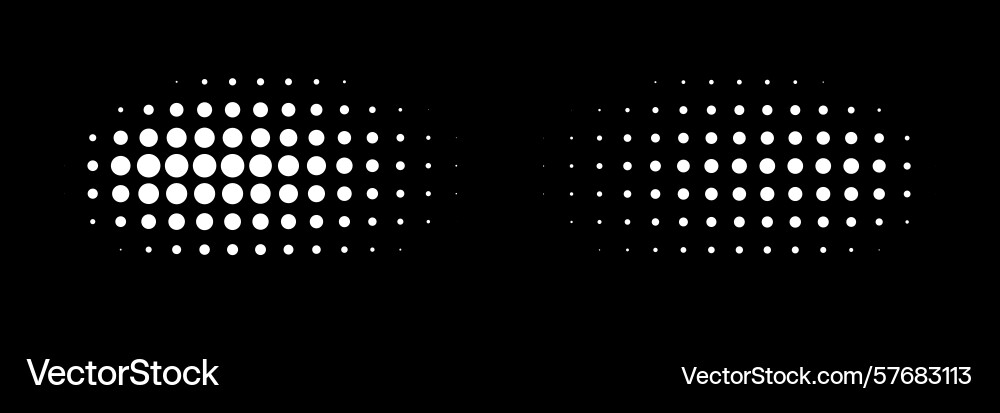 White halftone dots curved pattern background vector image