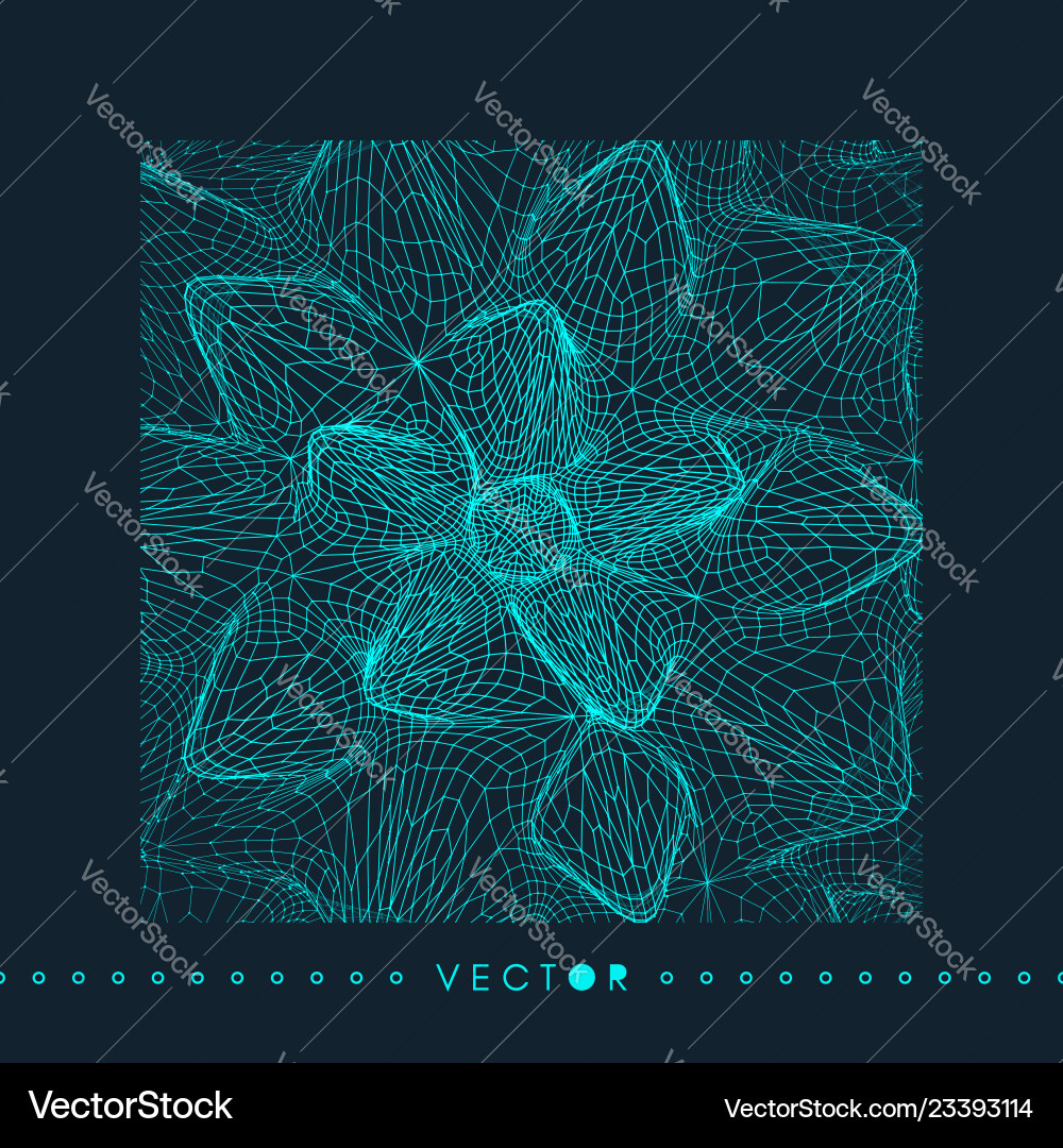 3d grid background connection structure 3d grid background connection structure vector image