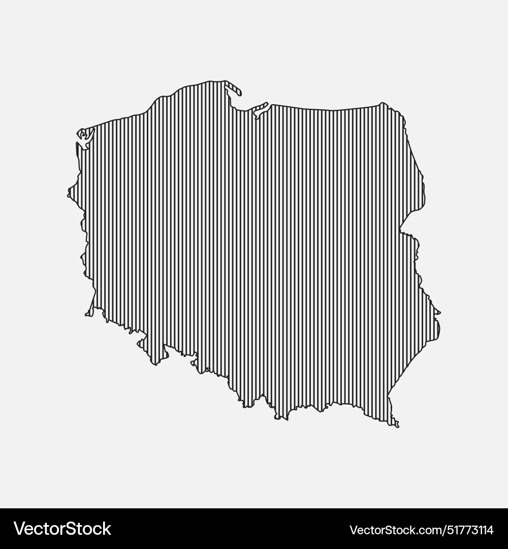 Abstract map poland parallel grey lines Abstract map poland parallel grey lines vector image