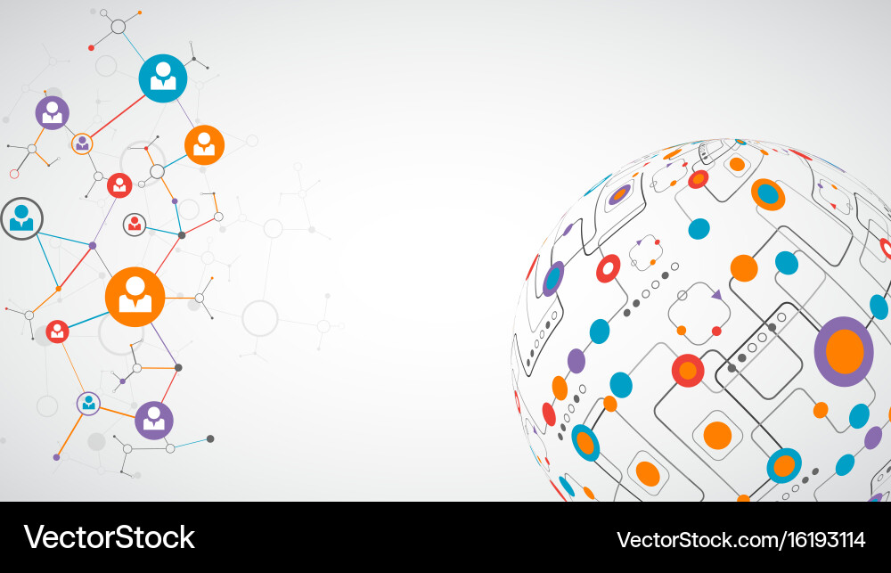 Abstract Technology Network Background vector image