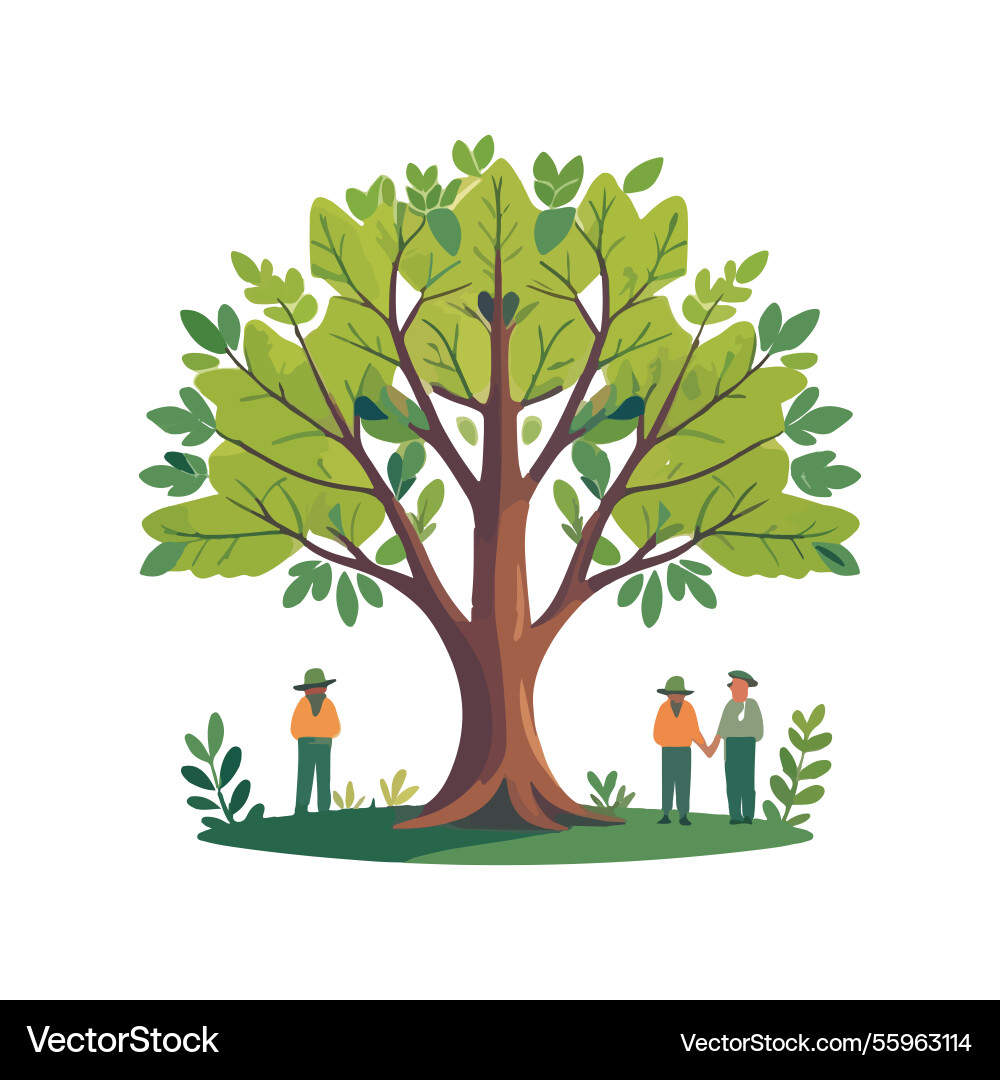 Ai-generated a large tree Ai-generated a large tree Vector Image
